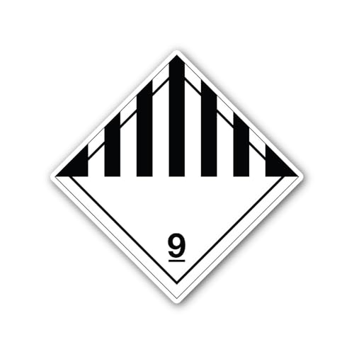 2 (Pieces) 3" and 5" Miscellaneous Dangerous Goods Sticker, Waterproof Vinyl Decals for Many Purpose