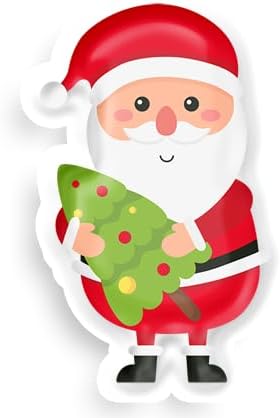 Inspirational Quote Santa Holding A Christmas Tree Motivational Sticker Vinyl Decal Motivation Stickers- 5" Vinyl Sticker Waterproof
