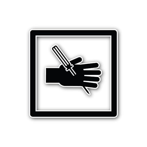 2 (Pieces) 3" and 5" Safety icon That Represents a Warning Sticker, Waterproof Vinyl Decals for Many