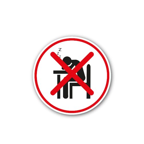 2 (Pieces) 3" and 5" no Sleeping Sign Sticker, Waterproof Vinyl Decals for Many Purpose Like Cars, T
