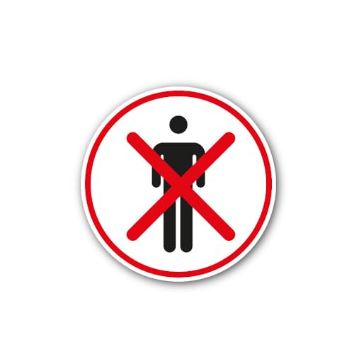 2 (Pieces) 3" and 5" No People Allowed Sign Sticker, Waterproof Vinyl Decals for Many Purpose Like C