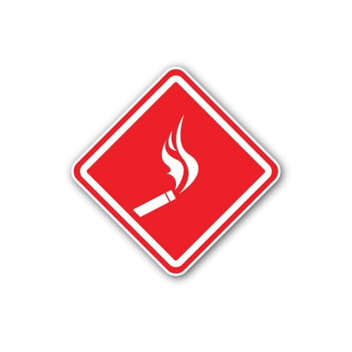 2 (Pieces) 3" and 5" Flammable or Combustible Hazard Sign Sticker, Waterproof Vinyl Decals for Many