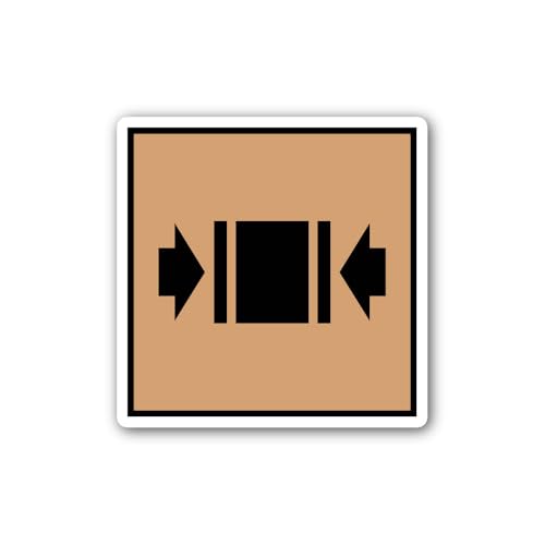 2 (Pieces) 3" and 5" Clamp as indicated icon Sticker, Waterproof Vinyl Decals for Many Purpose Like