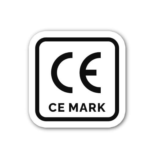 2 (Pieces) 3" and 5" Official CE Mark Logo Sticker, Waterproof Vinyl Decals for Many Purpose Like Ca