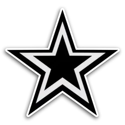 2 (Pieces) 3" and 5" Black Star Sticker, Waterproof Vinyl Decals for Many Purpose Like Cars, Trucks,