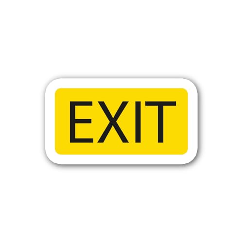 2 (Pieces) 3" and 5" EXIT Text Sticker, Waterproof Vinyl Decals for Many Purpose Like Cars, Trucks,