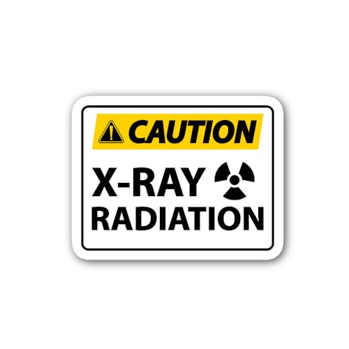 2 (Pieces) 3" and 5" X-RAY Radiation Sign Sticker, Waterproof Vinyl Decals for Many Purpose Like Car