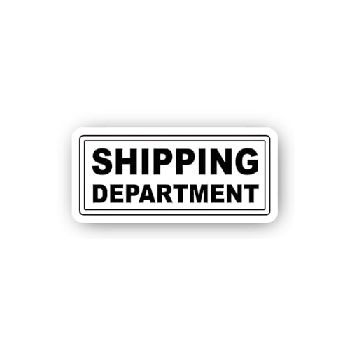 2 (Pieces) 3" and 5" Shipping Department Sign Sticker, Waterproof Vinyl Decals for Many Purpose Like