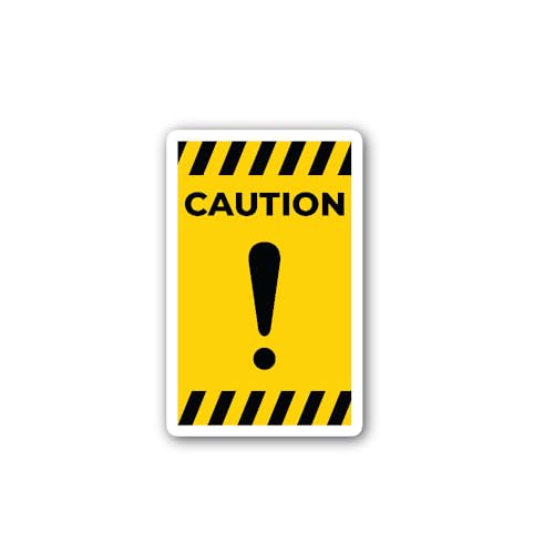 2 (Pieces) 3" and 5" Switch Off Engine Symbol Sign Sticker, Waterproof Vinyl Decals for Many Purpose