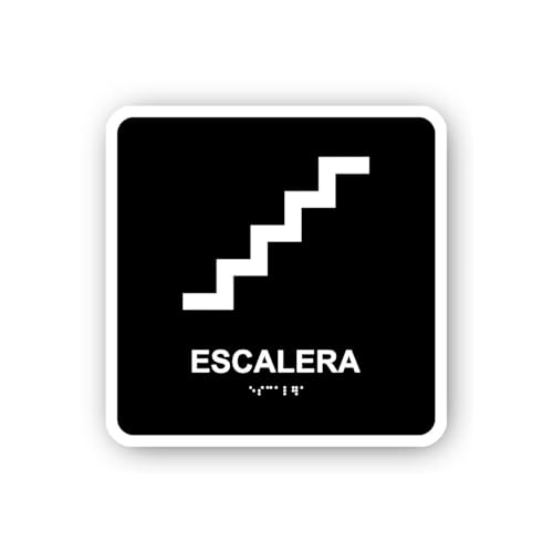 2 (Pieces) 3" and 5" Escalera Stairway Icon Sticker, Waterproof Vinyl Decals for Many Purpose Like C