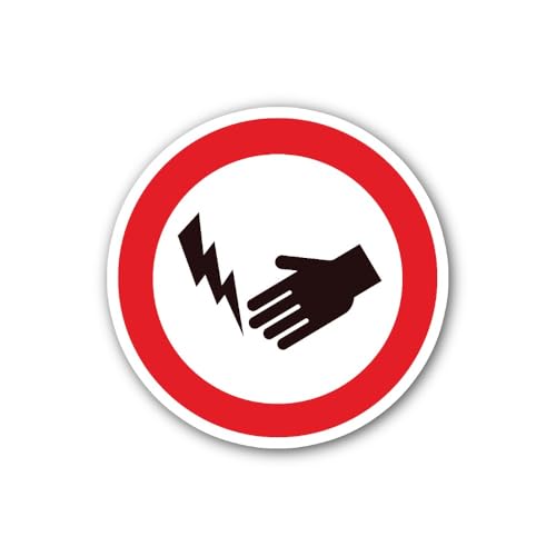 2 (Pieces) 3" and 5" Hand & Lighting icon Sticker, Waterproof Vinyl Decals for Many Purpose Like Car