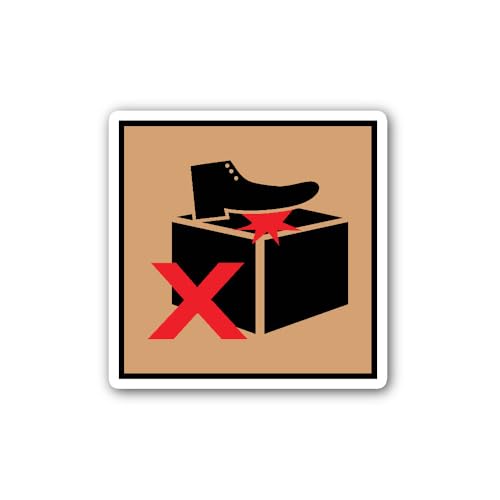2 (Pieces) 3" and 5" Do Not Step Sign Sticker, Waterproof Vinyl Decals for Many Purpose Like Cars, T