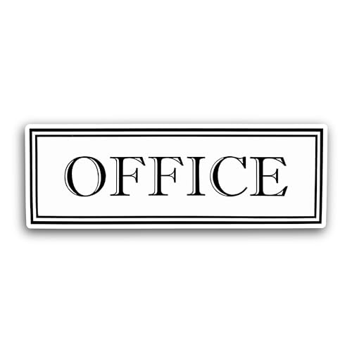 2 (Pieces) 3" and 5" Office Text Sticker, Waterproof Vinyl Decals for Many Purpose Like Cars, Trucks