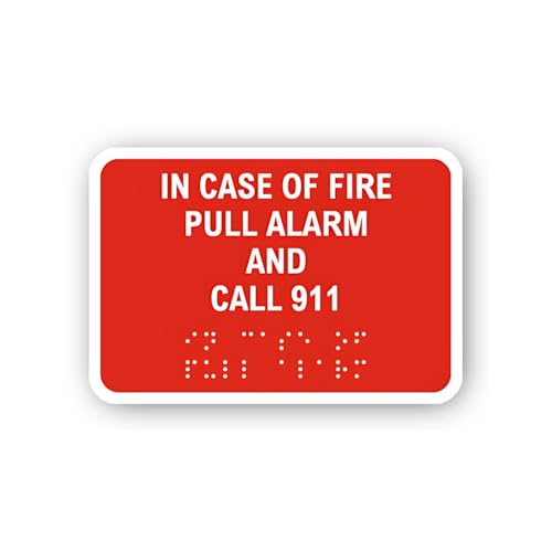 2 (Pieces) 3" and 5" Fire Alarm and 911 Instructions Sticker, Waterproof Vinyl Decals for Many Purpo