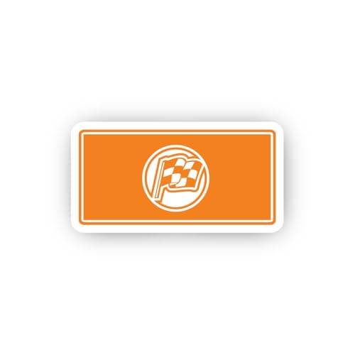 2 (Pieces) 3" and 5" Racing Flag Icon Sticker, Waterproof Vinyl Decals for Many Purpose Like Cars, T