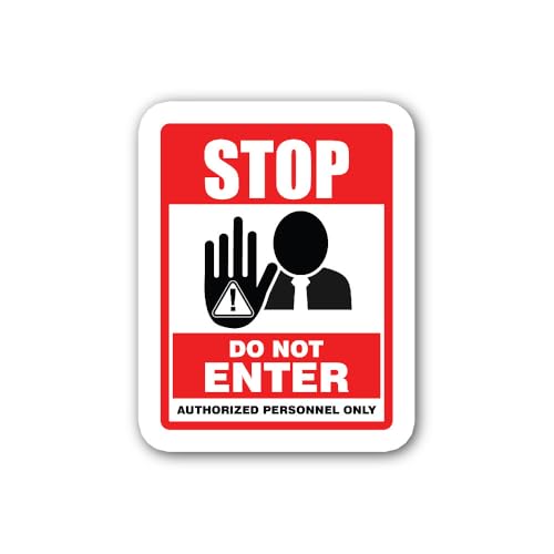 2 (Pieces) 3" and 5" Stop DO NOT Enter Sign Sticker, Waterproof Vinyl Decals for Many Purpose Like C
