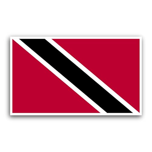 2 (Pieces) 3" and 5" Trinidad and Tobago Flag Sticker, Waterproof Vinyl Decals for Many Purpose Like