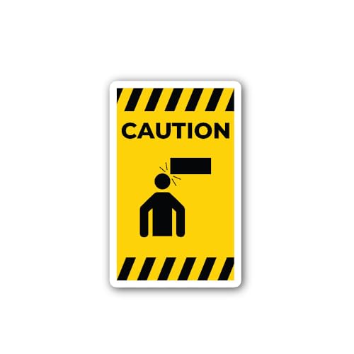 2 (Pieces) 3" and 5" Low Clearance Symbol Sign Sticker, Waterproof Vinyl Decals for Many Purpose Lik