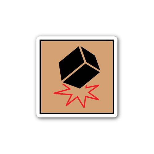 2 (Pieces) 3" and 5" Do not Drop Symbol Sticker, Waterproof Vinyl Decals for Many Purpose Like Cars,