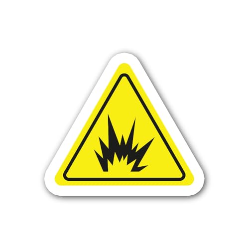 2 (Pieces) 3" and 5" Danger Warning Attention Sign Sticker, Waterproof Vinyl Decals for Many Purpose