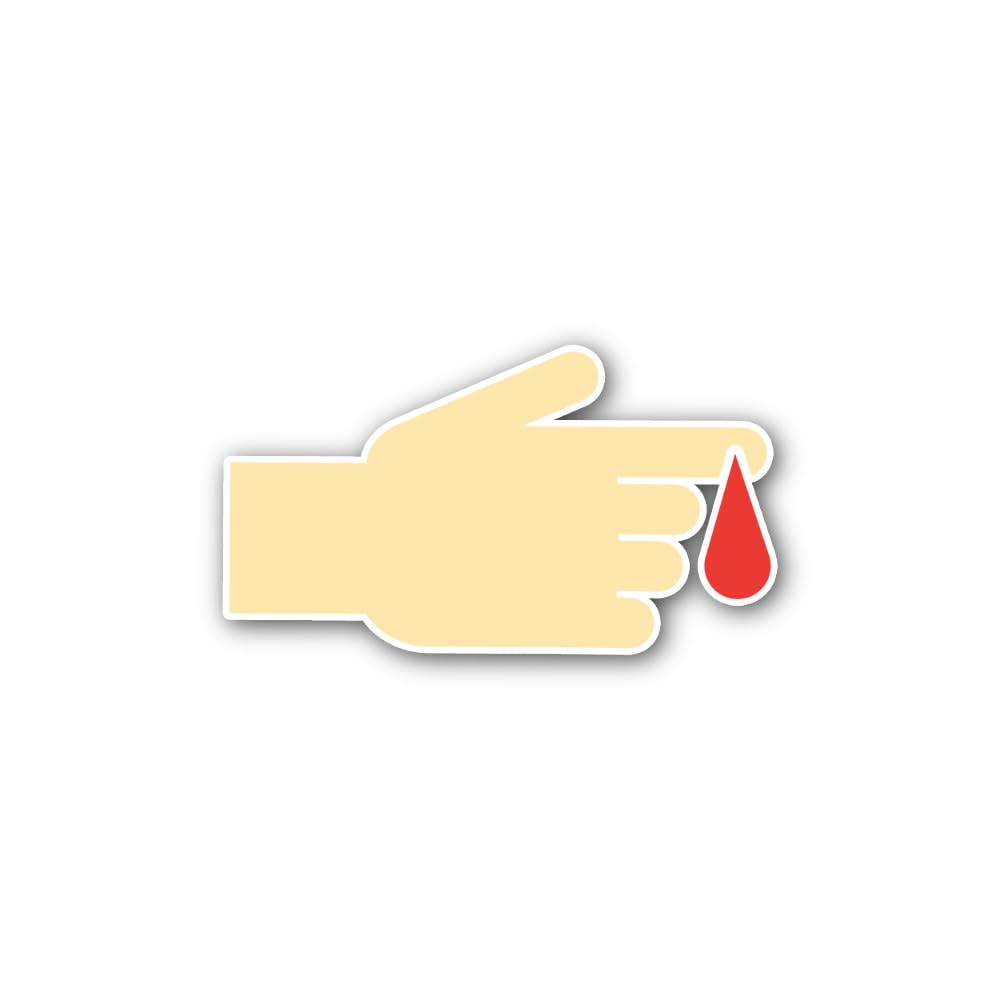 2 (Pieces) 3" and 5" Blood Sugar Test Sign Sticker, Waterproof Vinyl Decals for Many Purpose Like Ca