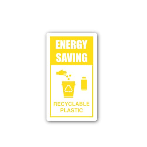 2 (Pieces) 3" and 5" Recyclable Plastic Sign Sticker, Waterproof Vinyl Decals for Many Purpose Like
