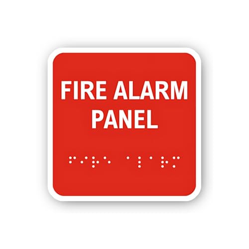 2 (Pieces) 3" and 5" Red Fire Alarm Panel Sticker, Waterproof Vinyl Decals for Many Purpose Like Car