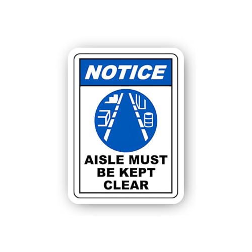 2 (Pieces) 3" and 5" Clear Aisle Pathway Graphic Sticker, Waterproof Vinyl Decals for Many Purpose L