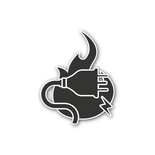 2 (Pieces) 3" and 5" Fire Extinguisher Class C Graphic Sticker, Waterproof Vinyl Decals for Many Pur