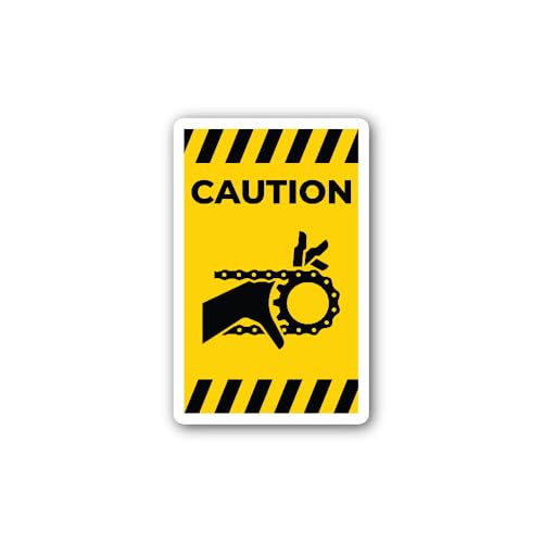 2 (Pieces) 3" and 5" Hand Entanglement Chain Drive Symbol Sign Sticker, Waterproof Vinyl Decals for