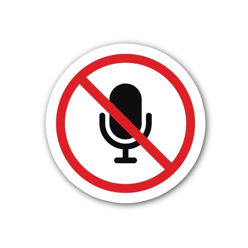 2 (Pieces) 3" and 5" Mute Icon Sticker, Waterproof Vinyl Decals for Many Purpose Like Cars, Trucks,