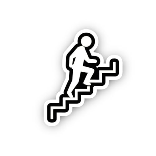 2 (Pieces) 3" and 5" Career Advancement Icon Sticker, Waterproof Vinyl Decals for Many Purpose Like