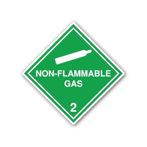 2 (Pieces) 3" and 5" Non-Flammable Gas 2 Sign Sticker, Waterproof Vinyl Decals for Many Purpose Like