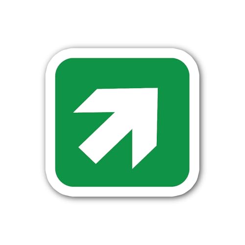 2 (Pieces) 3" and 5" A Diagonal Arrow Sticker, Waterproof Vinyl Decals for Many Purpose Like Cars, T