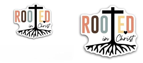 2 (Pieces) 3" and 5" Rooted Sticker, Waterproof Vinyl Decals for Many Purpose Like Cars, Trucks, Lap