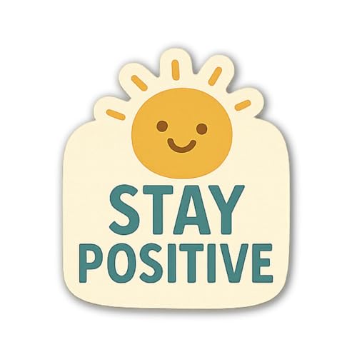 Top View Letter Cubes on Blue Background - More Self Love Sticker 5" Vinyl Sticker Waterproof