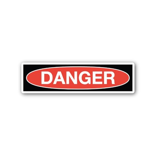 2 (Pieces) 3" and 5" Danger Sign Sticker, Waterproof Vinyl Decals for Many Purpose Like Cars, Trucks