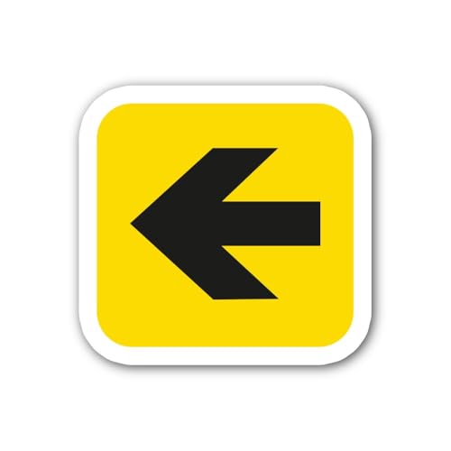 2 (Pieces) 3" and 5" Back Arrow icon Sticker, Waterproof Vinyl Decals for Many Purpose Like Cars, Tr