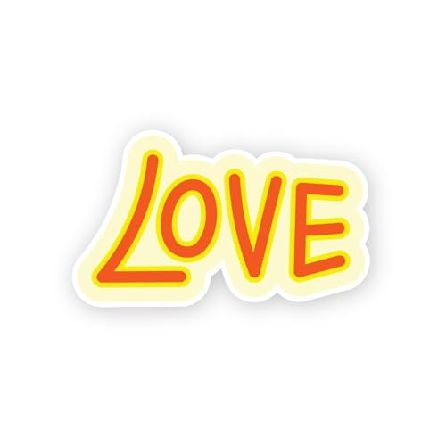 2 (Pieces) 3" and 5" L0VE Sign Sticker, Waterproof Vinyl Decals for Many Purpose Like Cars, Trucks,