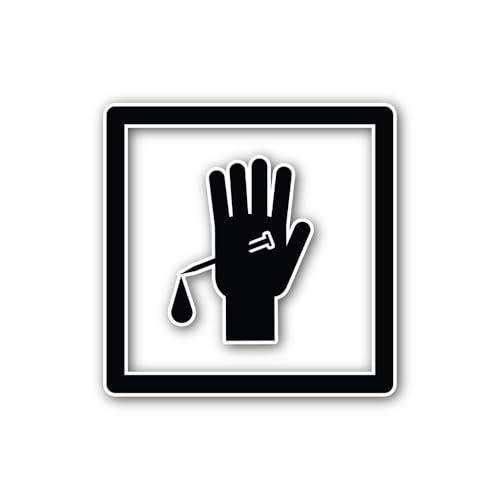 2 (Pieces) 3" and 5" First Aid Required Icon Sticker, Waterproof Vinyl Decals for Many Purpose Like