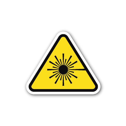 2 (Pieces) 3" and 5" Laser Radiation Danger Label Sticker, Waterproof Vinyl Decals for Many Purpose