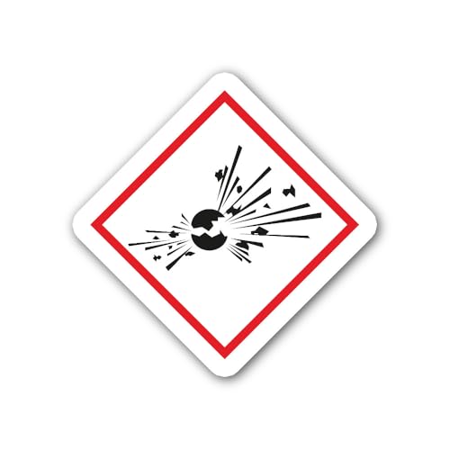 2 (Pieces) 3" and 5" GHS Hazard pictograms Sign Sticker, Waterproof Vinyl Decals for Many Purpose Li