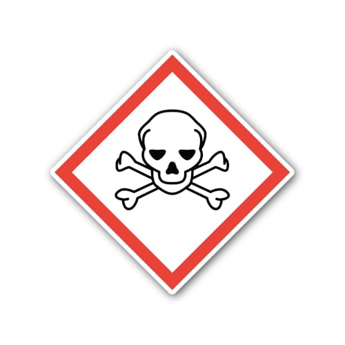 2 (Pieces) 3" and 5" Acute Toxicity Sticker, Waterproof Vinyl Decals for Many Purpose Like Cars, Tru