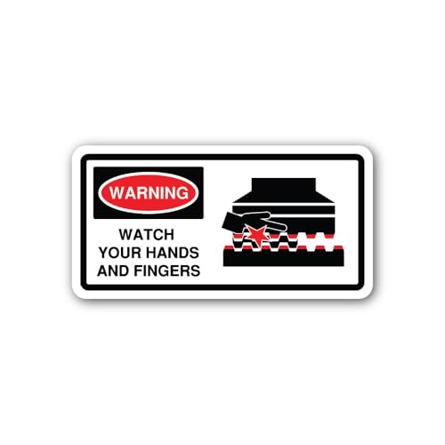 2 (Pieces) 3" and 5" Hydraulic Machinery Danger Sticker, Waterproof Vinyl Decals for Many Purpose Li