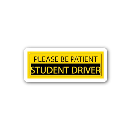 2 (Pieces) 3" and 5" Learner Vehicle Bumper Sticker, Waterproof Vinyl Decals for Many Purpose Like C