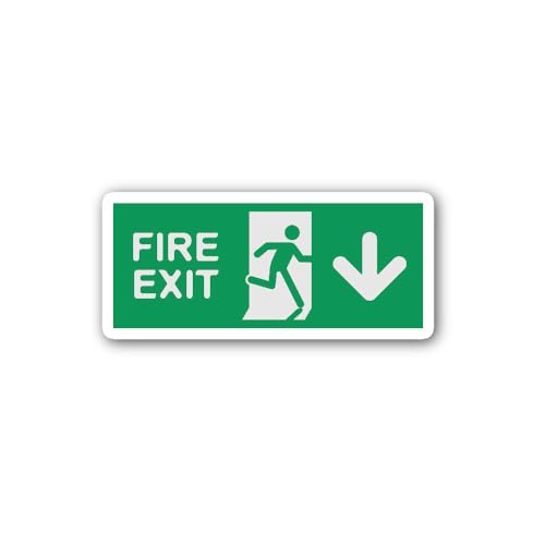 2 (Pieces) 3" and 5" EXIT Sign Sticker, Waterproof Vinyl Decals for Many Purpose Like Cars, Trucks,