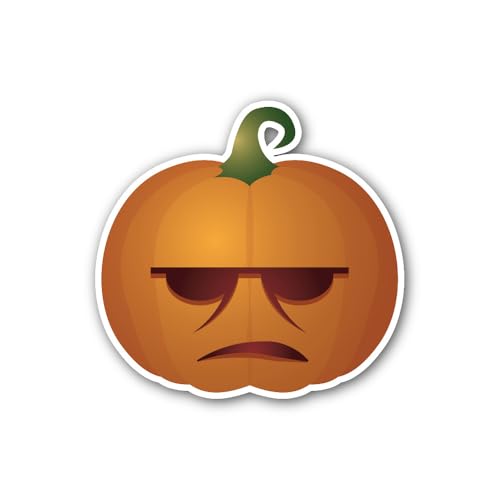 2 (Pieces) 3" and 5" Danger Pumpkin Sticker, Waterproof Vinyl Decals for Many Purpose Like Cars, Tru
