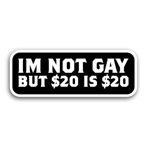 2 (Pieces) 3" and 5" Im Not Gay Sticker, Waterproof Vinyl Decals for Many Purpose Like Cars, Trucks,