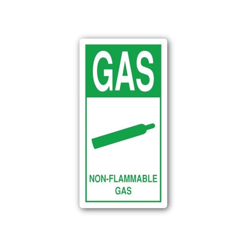 2 (Pieces) 3" and 5" Non-Flammable Gas Hazard Sticker, Waterproof Vinyl Decals for Many Purpose Like