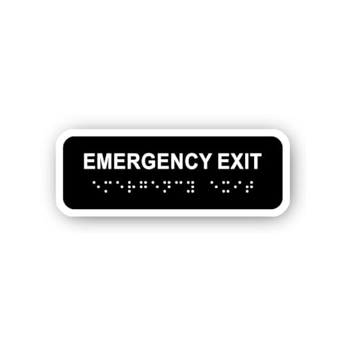 2 (Pieces) 3" and 5" Emergency Exit Sign Sticker, Waterproof Vinyl Decals for Many Purpose Like Cars